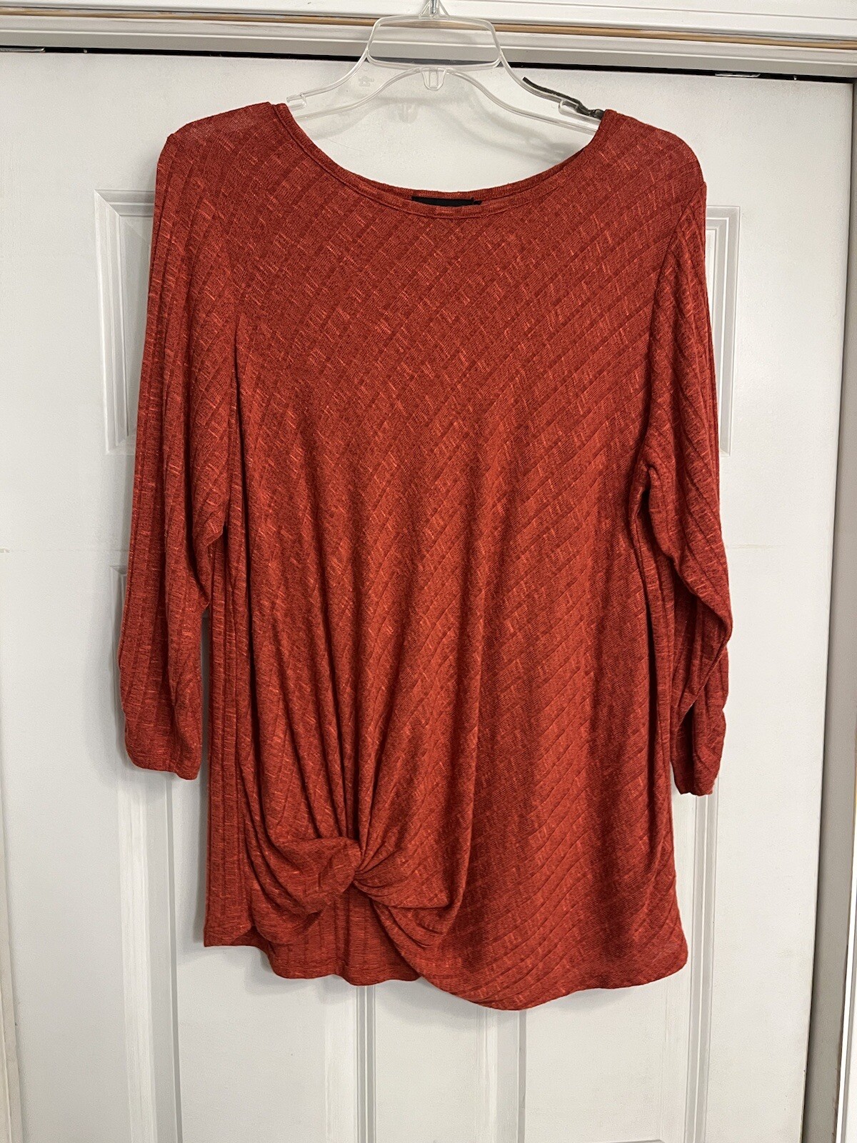 Camicia leggera Alyx donna 0X top arancione bruciato nodo davanti