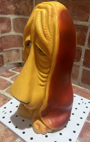 VTG 1970’s My Toy Sad Crying Tear Basset Hound Dog Piggy Bank 11" W/ Plug - Picture 5 of 10