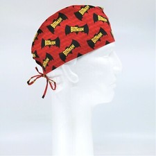 Batman Logo over Red theme Scrub Hat