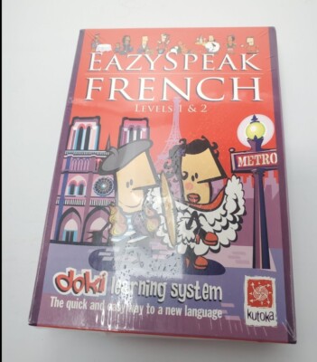EAZYSPEAK - FRENCH LEVELS 1 & 2 CD - WINDOWS + MAC OS X new sealed