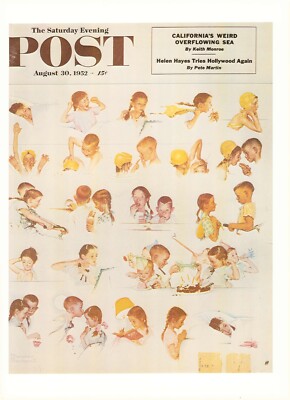 1952 AUG 30 Day in Life Girl NORMAN ROCKWELL SATURDAY EVENING POST COVER PRINT