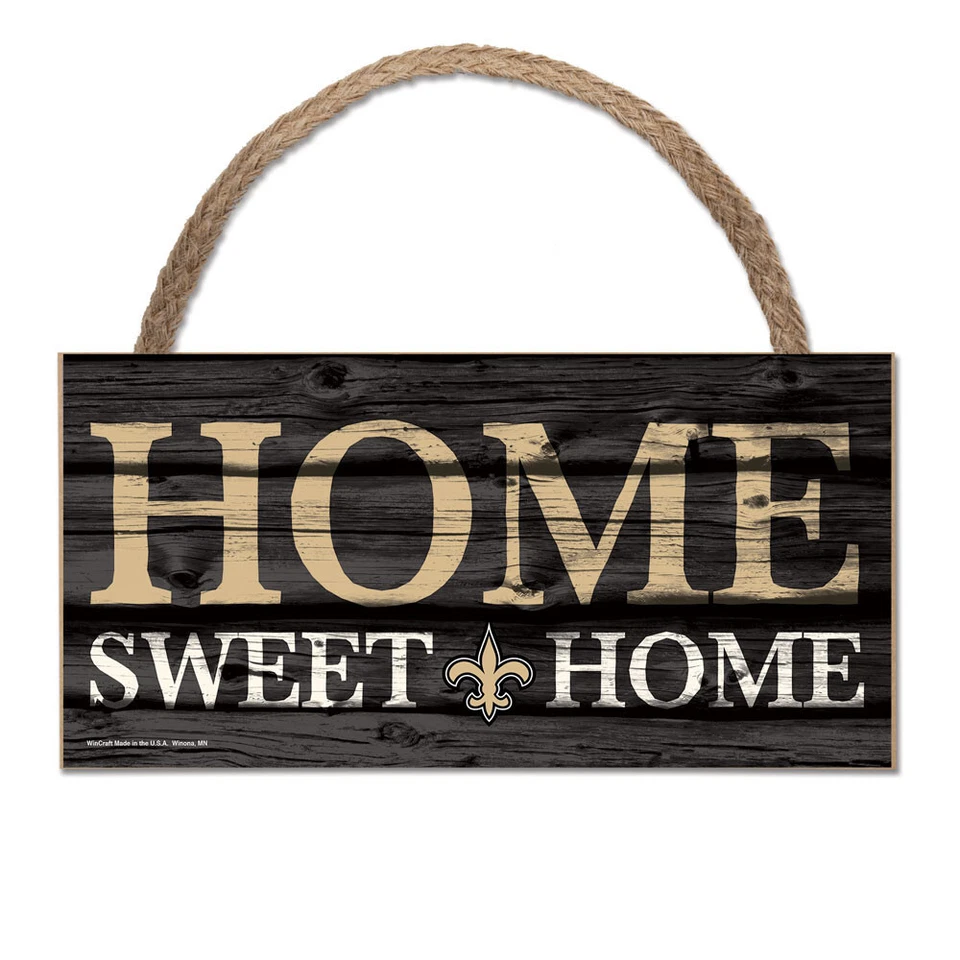 NFL New Orleans Saints Home Sweet Wood Sign Holzschild Holz Wandschmuck Deko - Bild 1 von 1