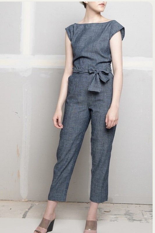 NWT Ozma of California Skinny Matador Romper Indigo Sz M Sold-out Style
