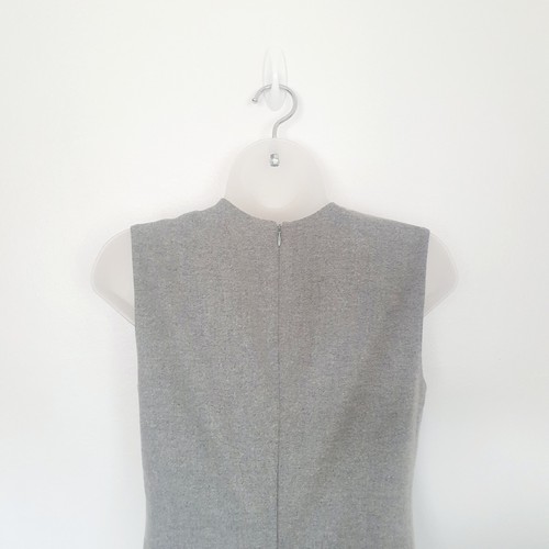 Diane Von Furstenburg Dress Wool UK 8 DVF Laine Shift Grey Split Occasion Wear - Picture 7 of 13