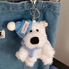 Kawali West Highland Terrier Plush Puppy Doll Bag Keychains Pendant Cute Gift S1