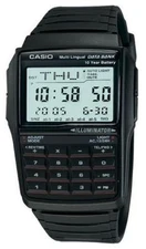 Casio DBC32-1A, 25 Page "Databank" Resin Watch, 10 Year Battery, Chronograph,NEW