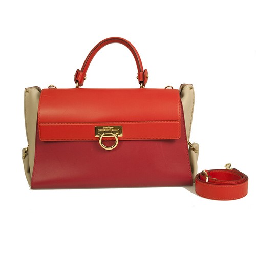 Salvatore Ferragamo Colorblock Red 