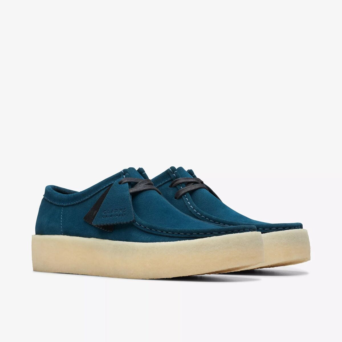 Clarks Men's Original Wallabee Cup Deep Blue Suede Made in Clarks Men's Original Wallabee Cup Deep Blue Suede Made in