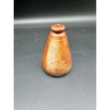 Vintage Brown Stoneware Bottle Figurine Rustic Pottery Home Decor Accent Piece