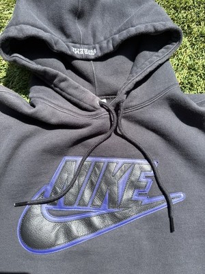 Nike x Supreme Leather Applique Hoodie - Size L | eBay