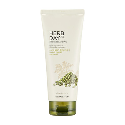 The Face Shop Herb Day 365 Mung Been & Mugwort Cleansing Foam 170ml (5.74oz)