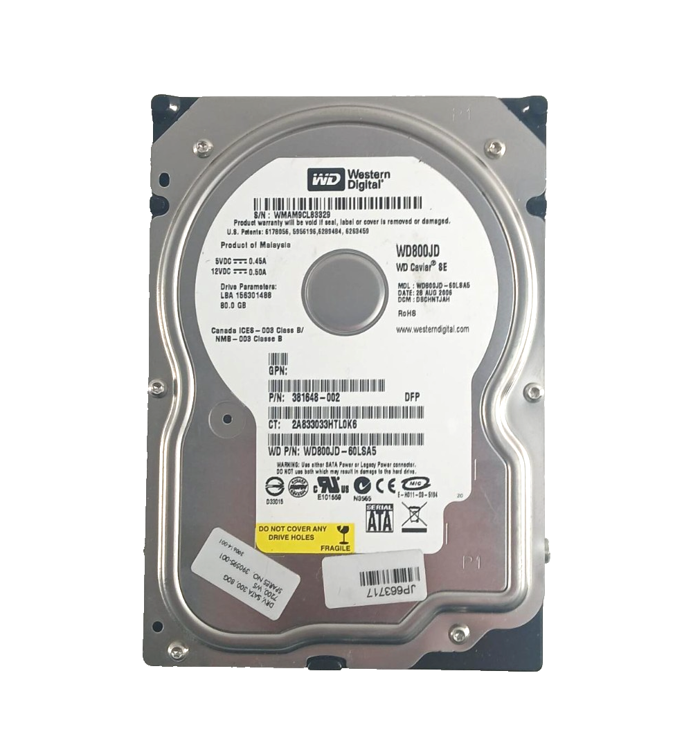 80GB SATA 3.5"" 7200RPM 3Gb/s HDD - 390595-001