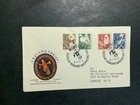 Germany 1953 FDC 1st day Cover to England Transport & Communication Exhibition