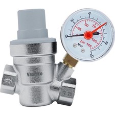 Druckminderer Wasser 1/2 Zoll DN15 Manometer Wasserdruckregler Messing Gärten