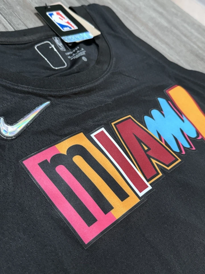 Miami Heat Black Vice Jersey Kel’ El Ware #7 Medium - Image 2 of 3