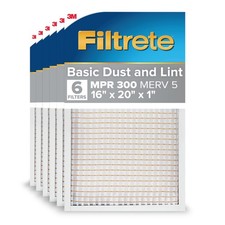 16x20x1 AC Filter, 5, MPR 300, Capture Unwanted Particles, 3-Month Pleated 1-...