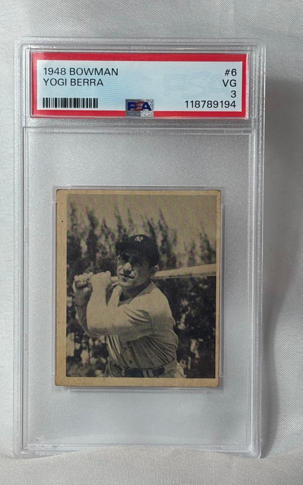 1948 Bowman YOGI BERRA Baseball Card #6 PSA 3