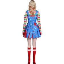 Chucky Horror Movie Character Cosplay Dress Blue Women's Halloween Costume
