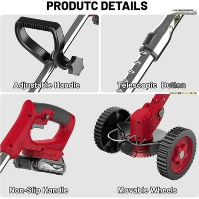 20V Cordless Weed Wacker - High-Carbon Steel Blade for Clean, Professional Cuts