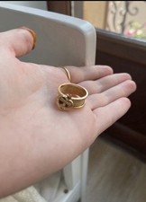 Bague En Or avec pendentif coeur !  14 Kt  585 !