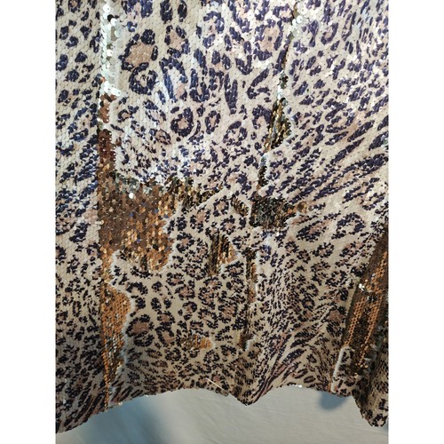 Blazer Berek Estampado Leopardo Lentejuelas Nuevo con Etiquetas Talla XL Vegas Western Vaquera Club Sirena - Imagen 7 de 15