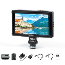 FEELWORLD FW568PRO 6-inch 1200Nit Camera Monitor, 4K FW568PRO/battery case