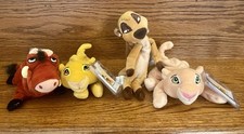 WDW Disney Bean Bag Plush Timon Donna Nala Pumbaa Lion King NWT