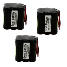 3x 7.2V 700mAH Custom NiCD Battery Pack For Audio Devices FRS Radios Exit Lights