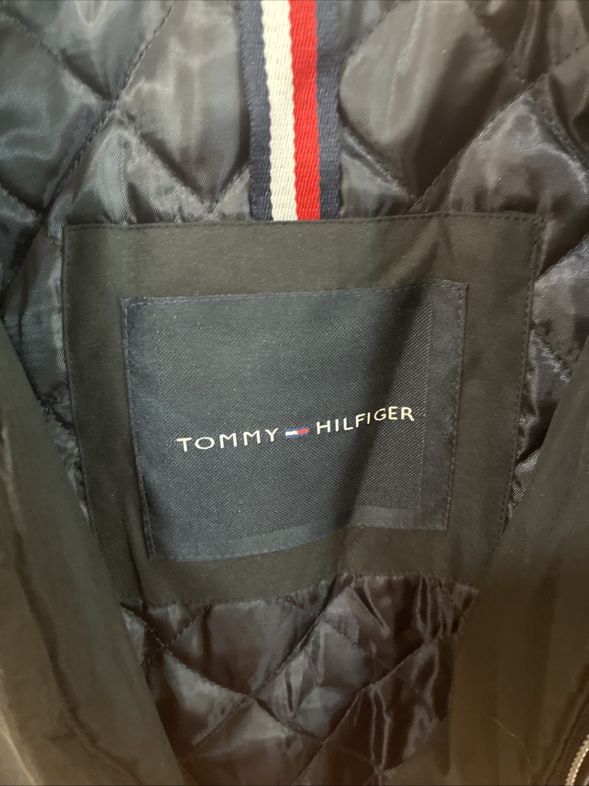 *RARE* Vintage Y2K Tommy Hilfiger Black Zip Jacket Quilted Lining - SZ Small image 3