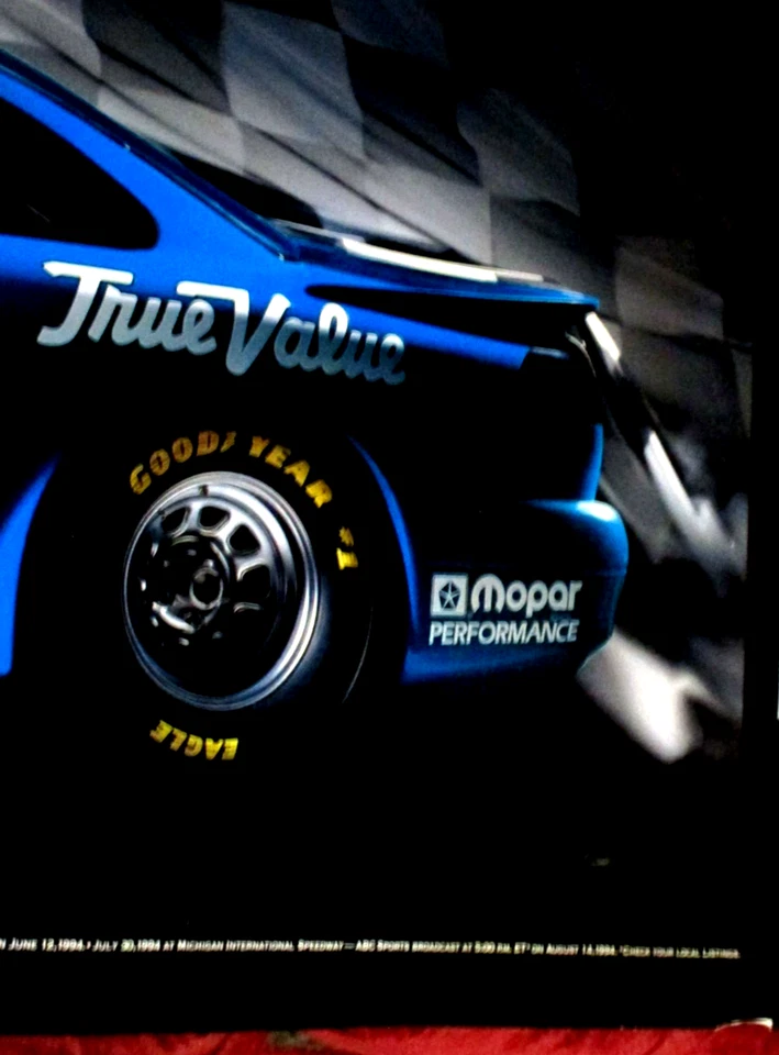 Allison Dodge IROC racing poster 1994 Talladega Dealership Promo - Image 4 of 4