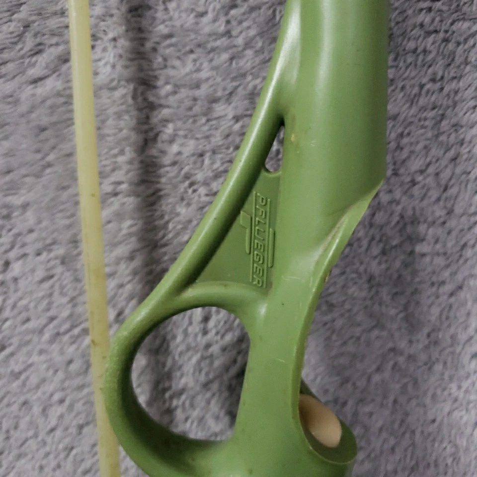 Винтажный зеленый PFLUEGER 660 P стекловолокно модель 5'6" 2 изделия кастинг удочка рыбалки - Изображение 3 из 4