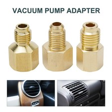 Nuevo adaptador bomba de vacío sistema recto vacío 1/4 3/8 pulgadas 3 piezas latón