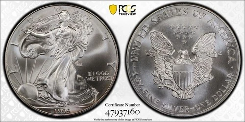 1999 American Silver Eagle PCGS MS69