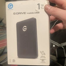 G-Technology G-DRIVE mobile USB-3.0 Portable Hard Drive 1TB - Black