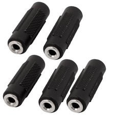 3.5mm Female to Female F/F Audio Stereo Adapter Connector Coupler Extension 5Pcs