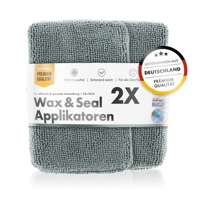 chemicalworkz Microfiber Waxing Sealant Applicator Mikrofaser Block Grau 2Stk.