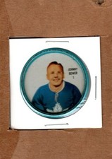 1962-63 SHIRRIFF HOCKEY COIN #1 JOHNNY BOWER TORONTO MAPLE LEAFS