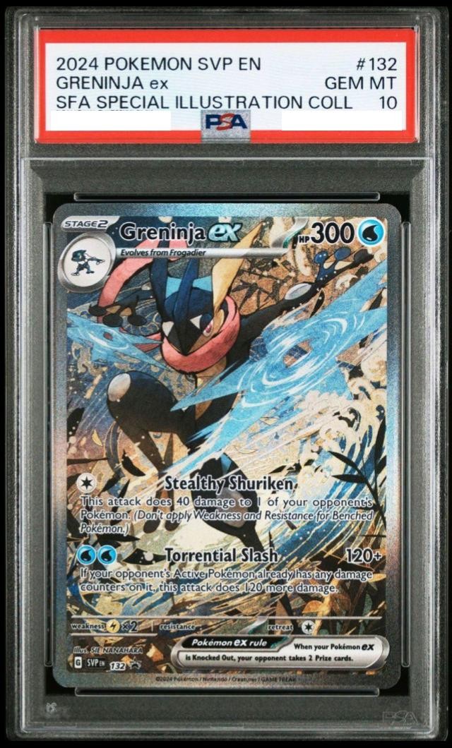 PSA 10 GRENINJA EX Scarlet & Violet Shrouded Fable 132 Pokemon