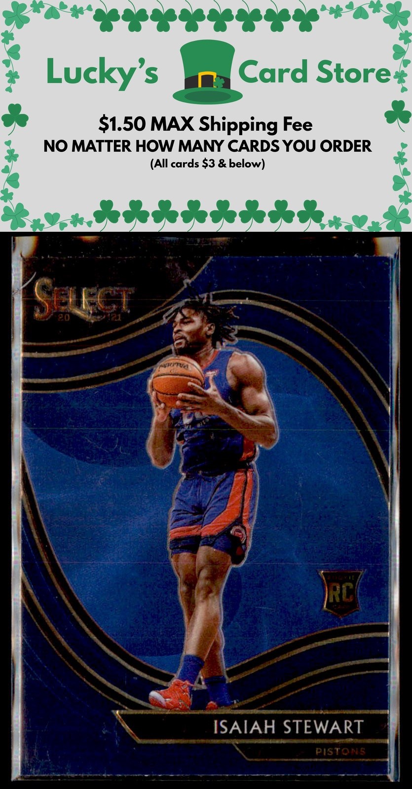 2020-21 Panini Select #285 Isaiah Stewart Courtside Rookie