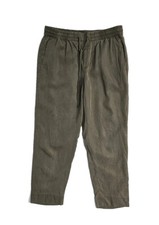 Banana Republic Women's Lyocell Pants Tapered Small Olive Green Drawstrings