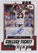 2021 Panini Contenders Draft Picks College Ticket Auto Mark Webb #248 Auto 03xg
