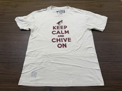 Arizona Coyotes x Chive Tees ''Keep Calm and Chive On'' Men's Beige T-Shirt Large