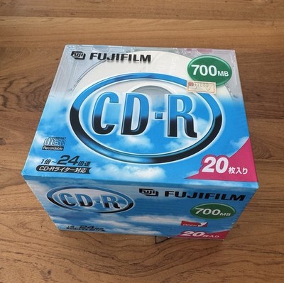 20-pack FujiFilm CD-R Blank Recordable Discs 700MB 80min. Japan. New Sealed