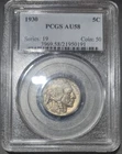 1930 Buffalo Nickel Coin PCGS AU58