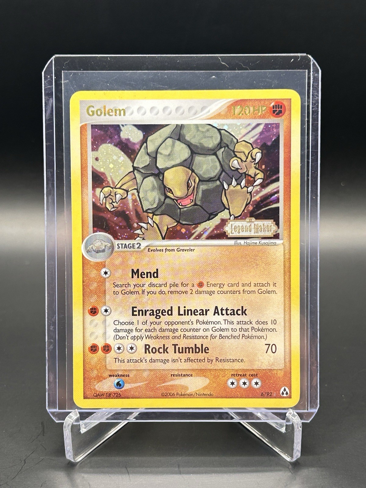 Pokémon TCG Legend Maker Golem 6/92 Reverse Holo w/stamp NM