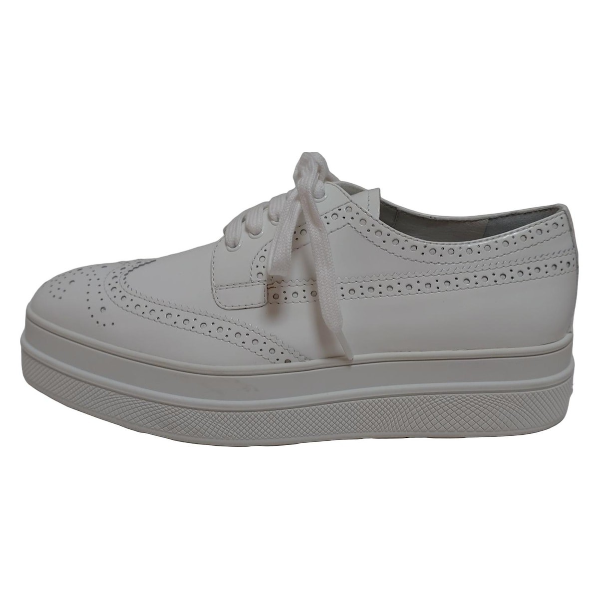 PRADA White Leather Sneakers for Men and Women-image