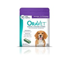 OraVet Dog Dental Hygiene Chews - Oral Care with Delmoipinol, 30 Count