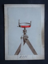 Orig. Plattenfoto  Vermessungsgerät Geologen Kompass um 1880