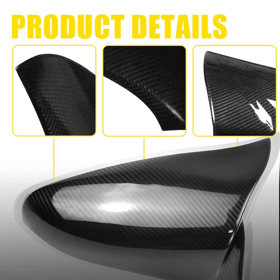 2X Tapa de cubierta de espejo retrovisor lateral de fibra de carbono real para Lexus IS200t/250/300/350 2014-20 Foto 4 de 4