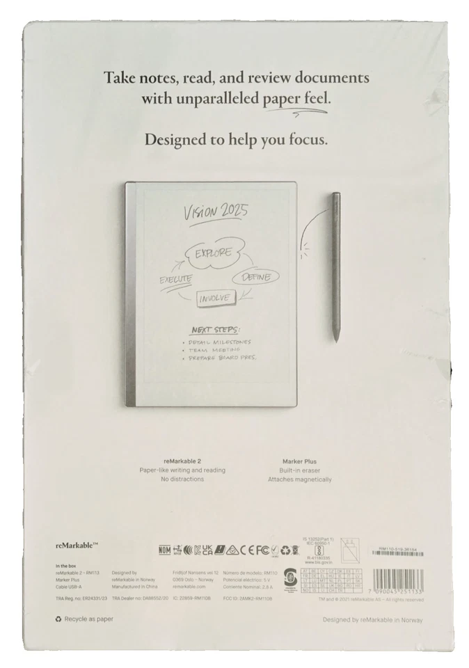 reMarkable 2 RM113 10.3” Paper Tablet – Includes Marker Plus – Digital Notepad - Image 3 of 4